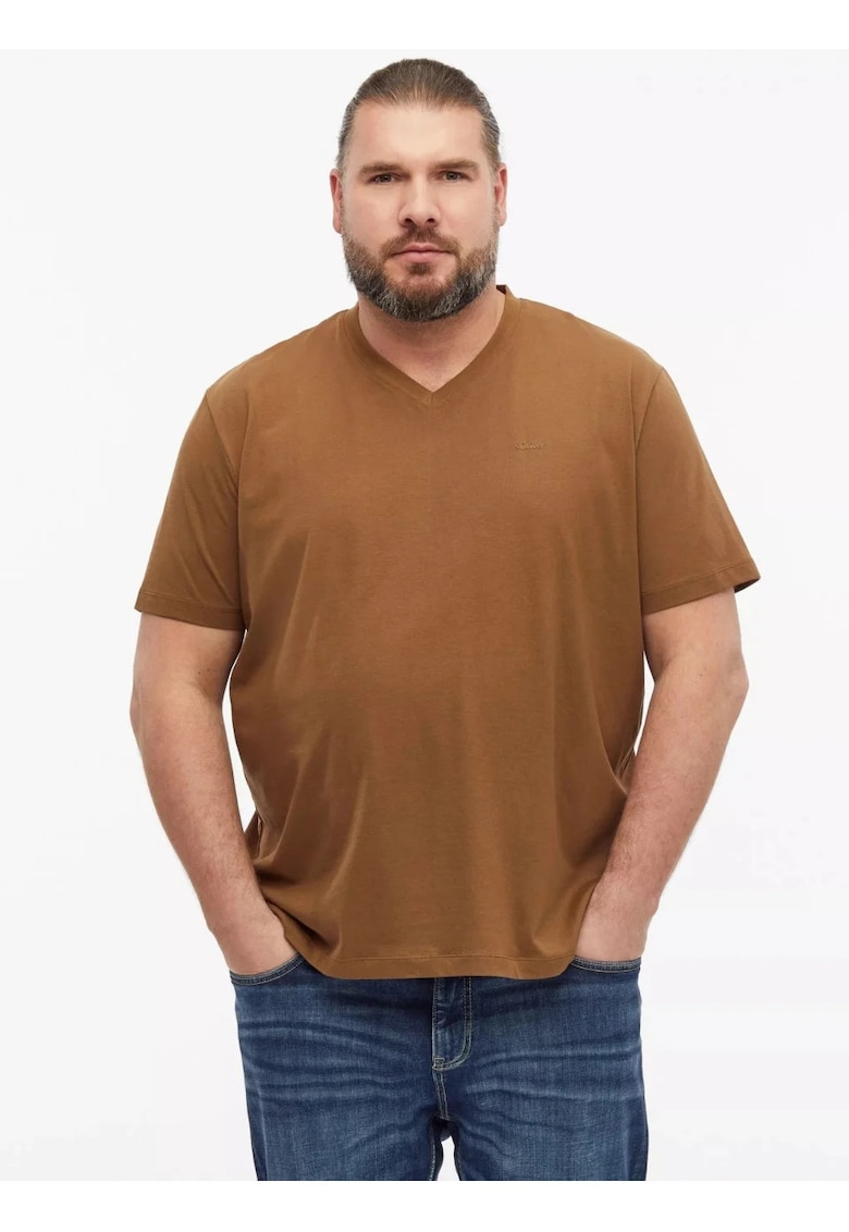 Big Sizes Tricou cu anchior - barbati big sizes - din bumbac - Regular fit - Maro -