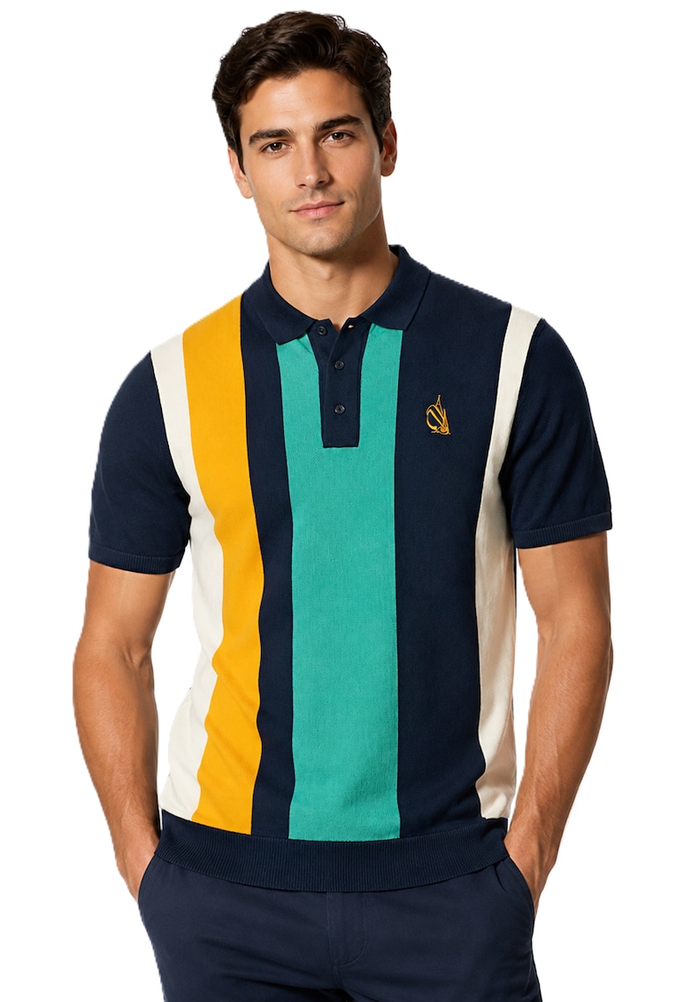 Tricou cu model color-block