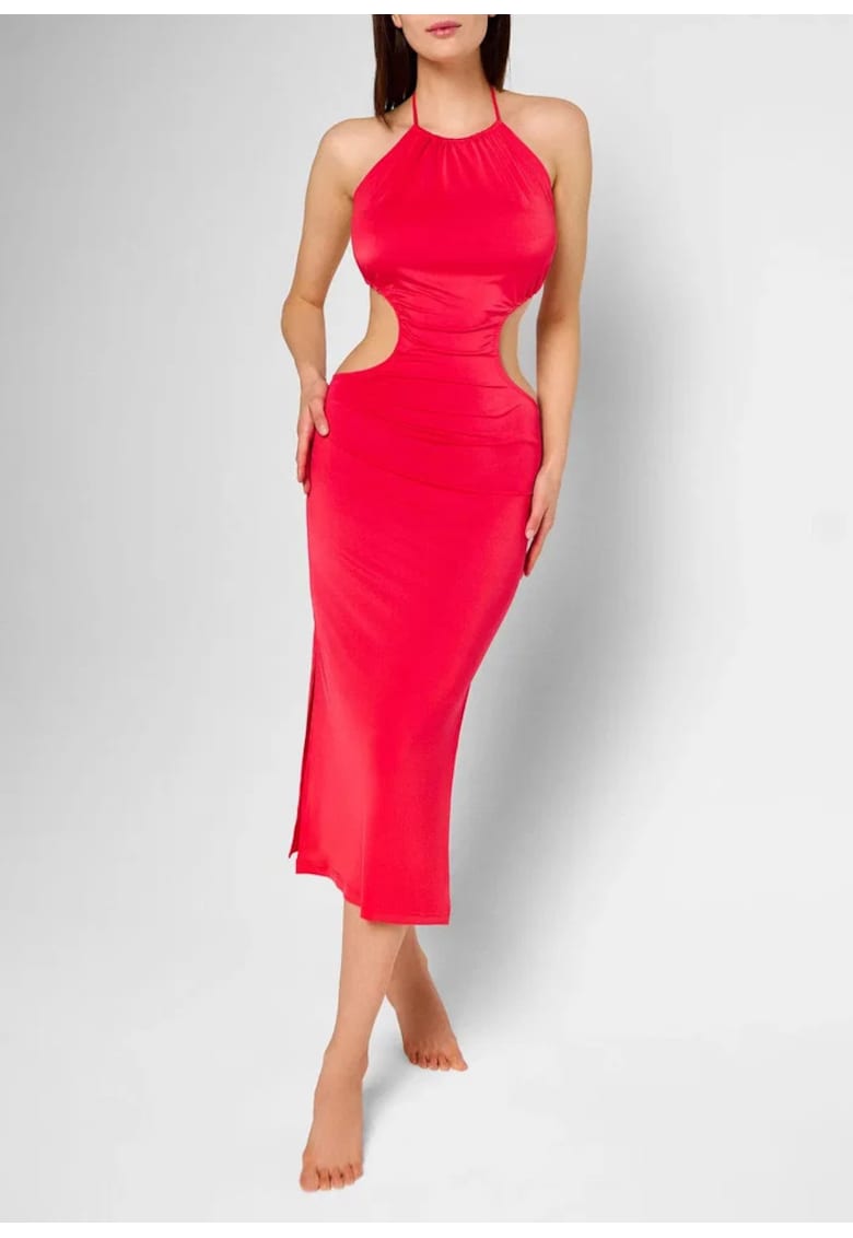 Rochie de plajă Pool Party - decupaje senzuale - roșu - M/L
