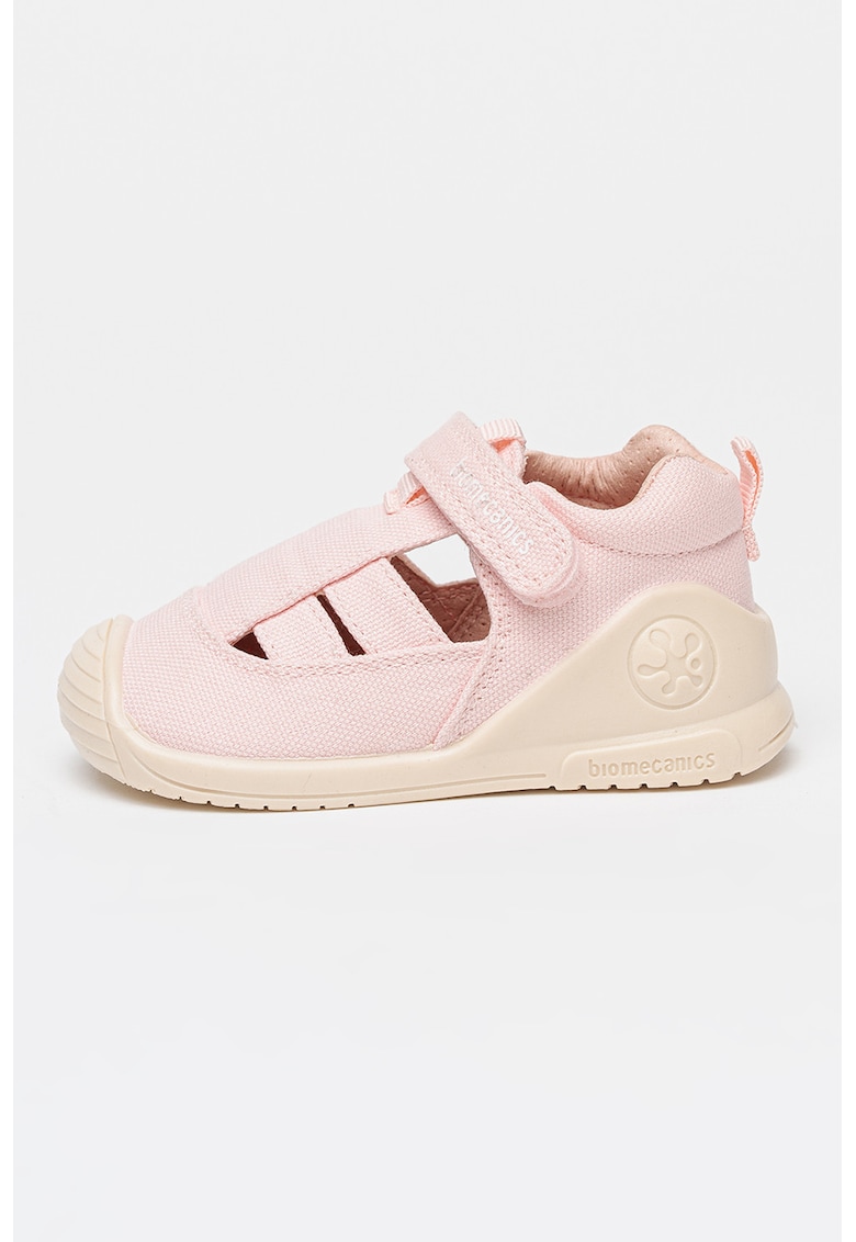 Sandale fisherman din panza - Roz