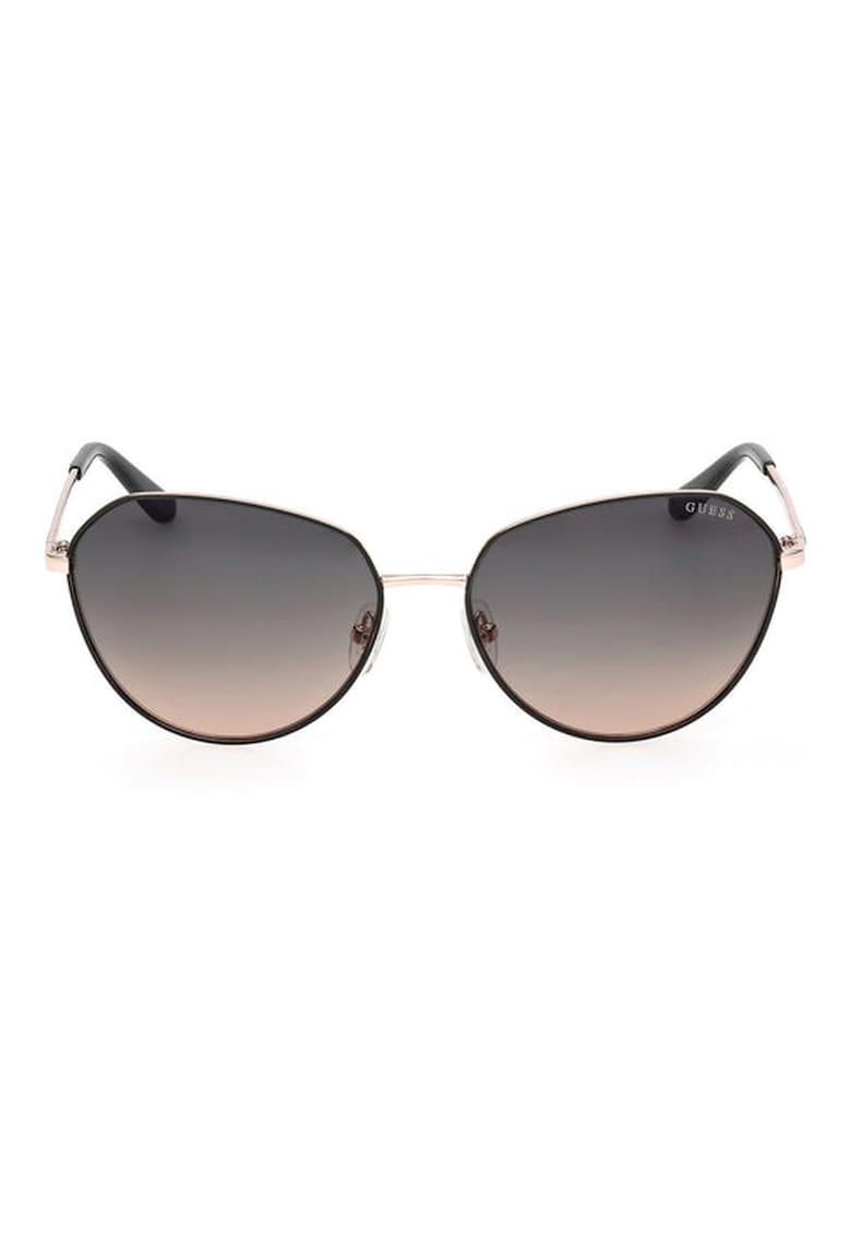 Ochelari de soare dama rotunzi - metal verde - lentile polarizate - 60x16x135mm