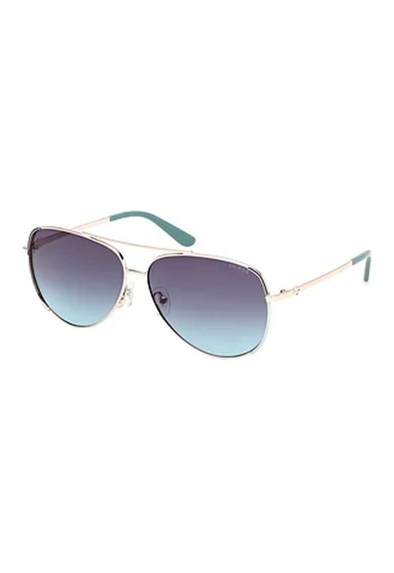 Ochelari de soare dama aviator - lentile degrade - aurii -