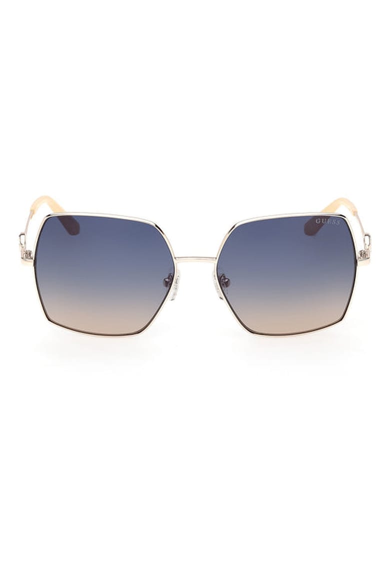 Ochelari de soare dama rame aurii - lentile albastre degrade - 58x16x135mm