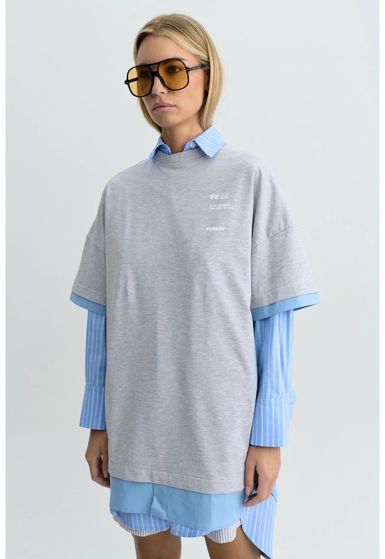 Tricou supradimensionat Dua - Gri