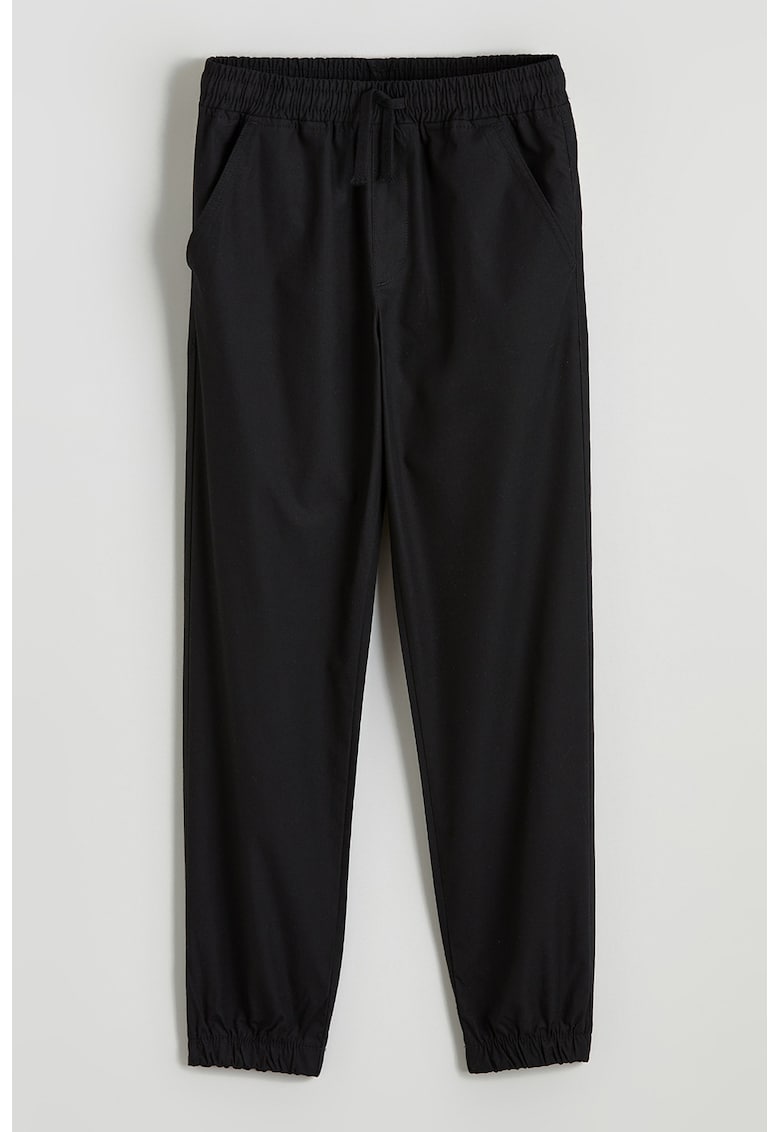 Pantaloni de trening cu snur de ajustare - Negru