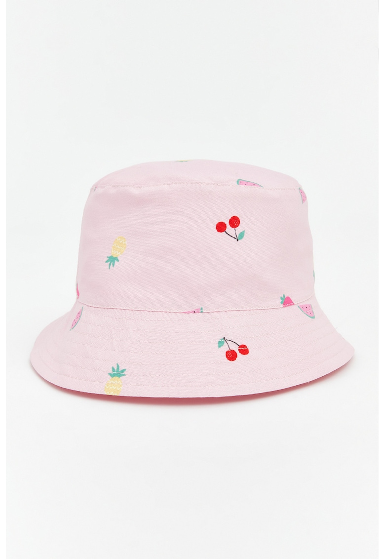 Palarie bucket cu fructe - Roz deschis