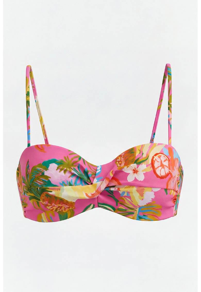 Sutien balconette cu imprimeu floral - Multicolor