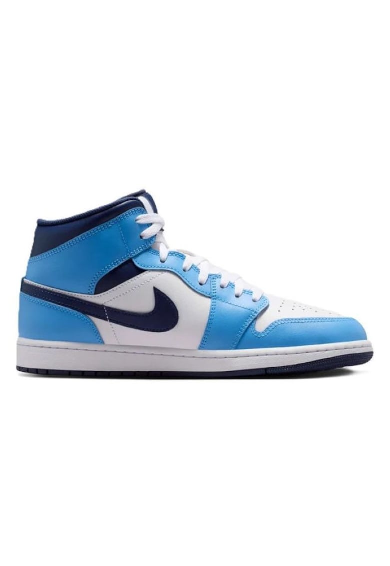 Pantofi sport barbati AIR JORDAN 1 MID - Piele naturala - Albastru - Albastru