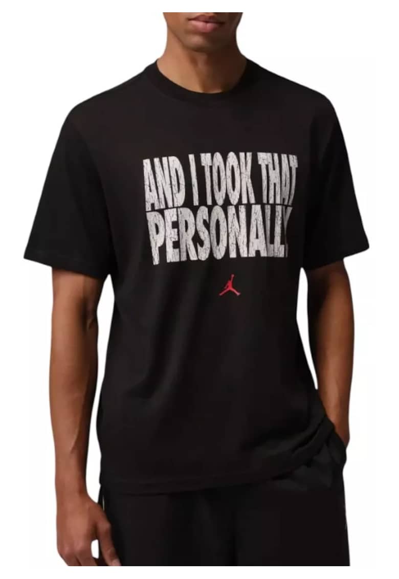 Tricou barbati M J DF SPT GFX SS CREW VB - Bumbac - Negru - Negru