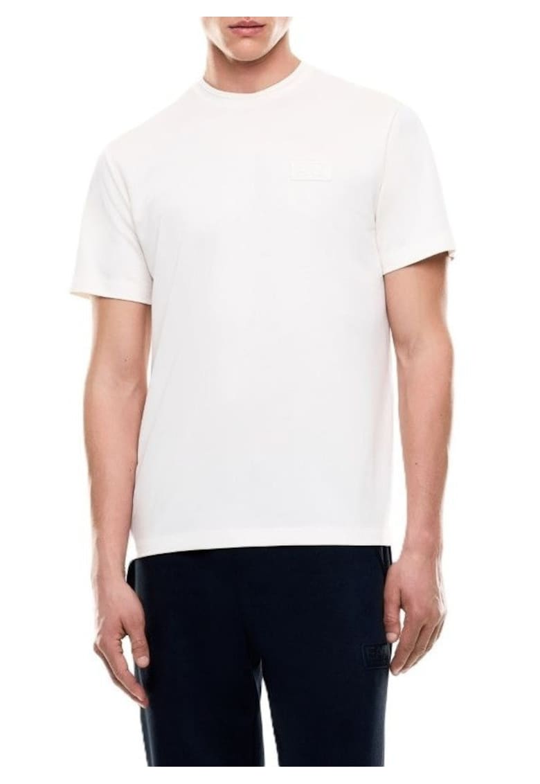 Tricou barbati TRAIN LUX M TEE SS MO PL PQ - Bumbac - Alb - Alb