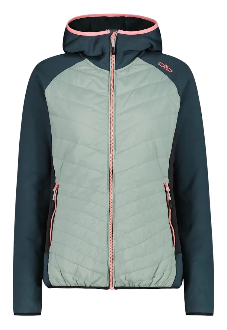 Jacheta dama Jacket Hybrid Fix Hood 35E2946 - Verde