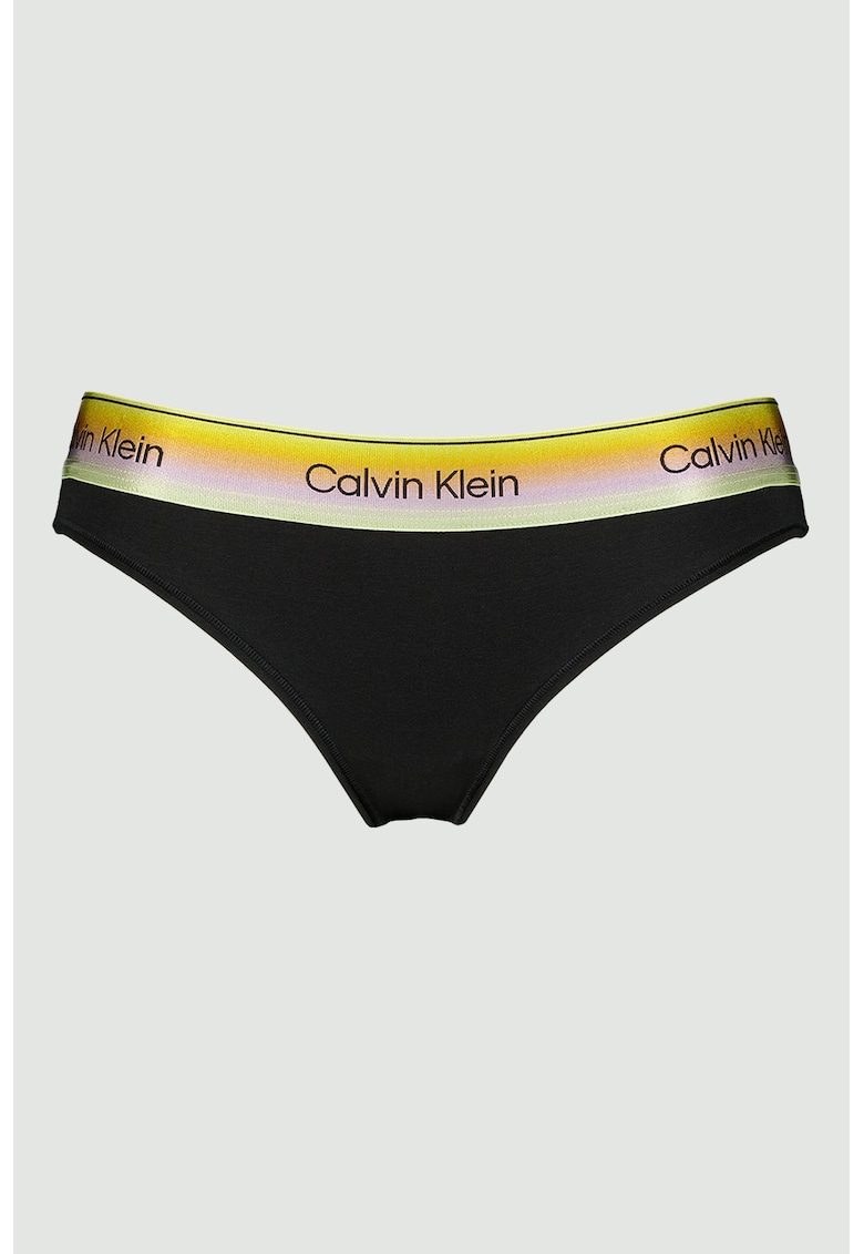 Chiloti hipster din amestec de modal cu logo - Negru/Verde deschis
