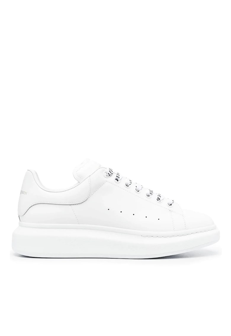 Oversized leather Man sneakers Full White - Alb