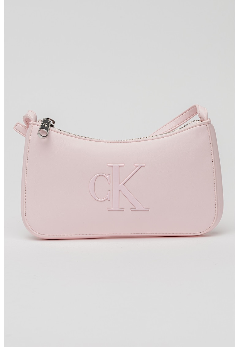Geanta crossbody de piele ecologica Bold - Roz deschis