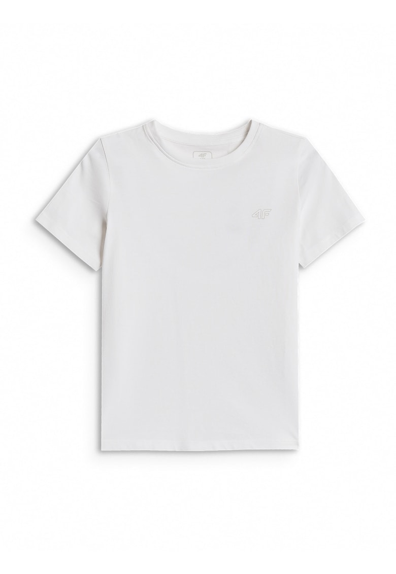 Tricou sport pentru fete - alb - bumbac - croiala confortabila