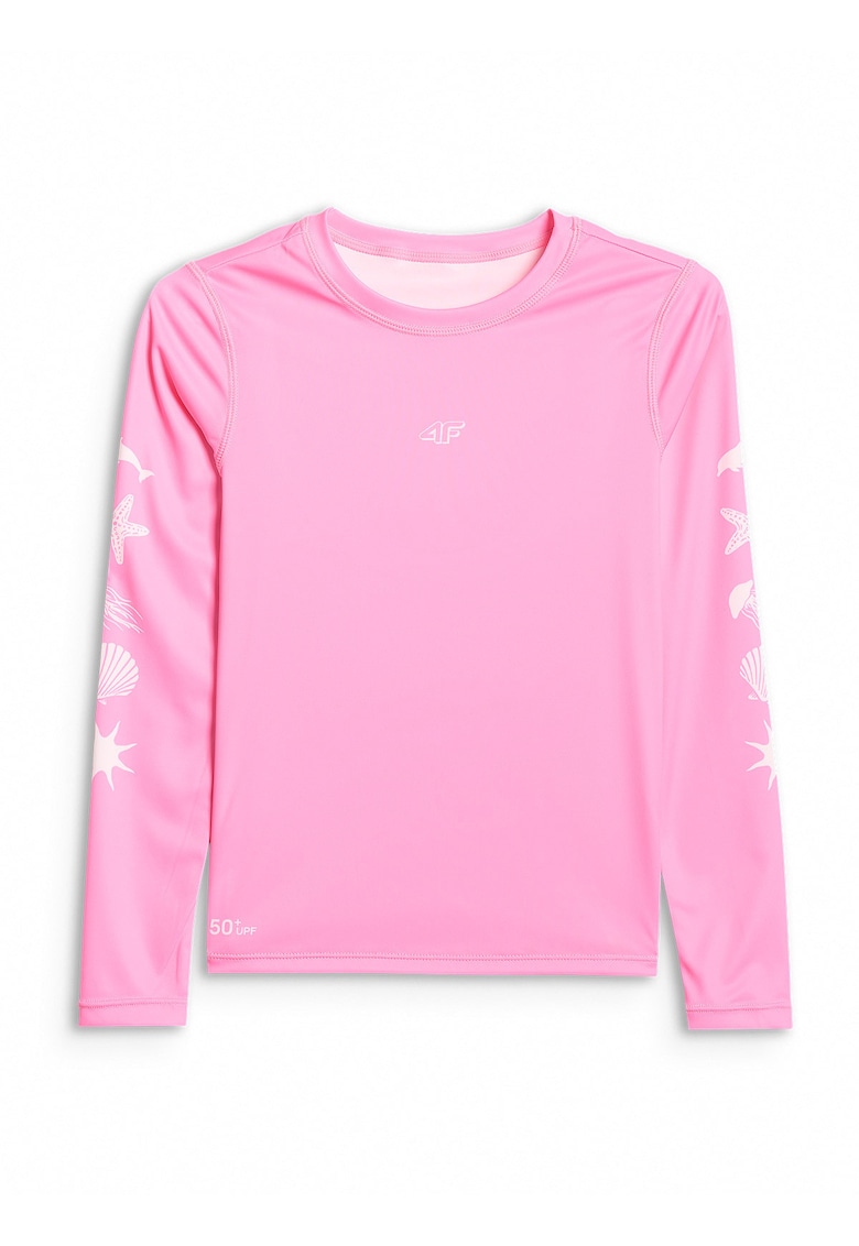 Bluza de inot pentru fete UPF 50+ - uscare rapida - imprimeu - roz - poliester