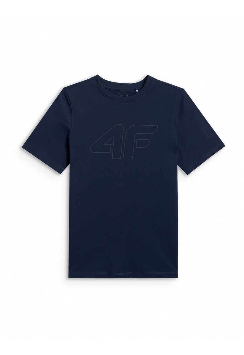 Tricou sport pentru baieti - regular - bumbac - Bleumarin