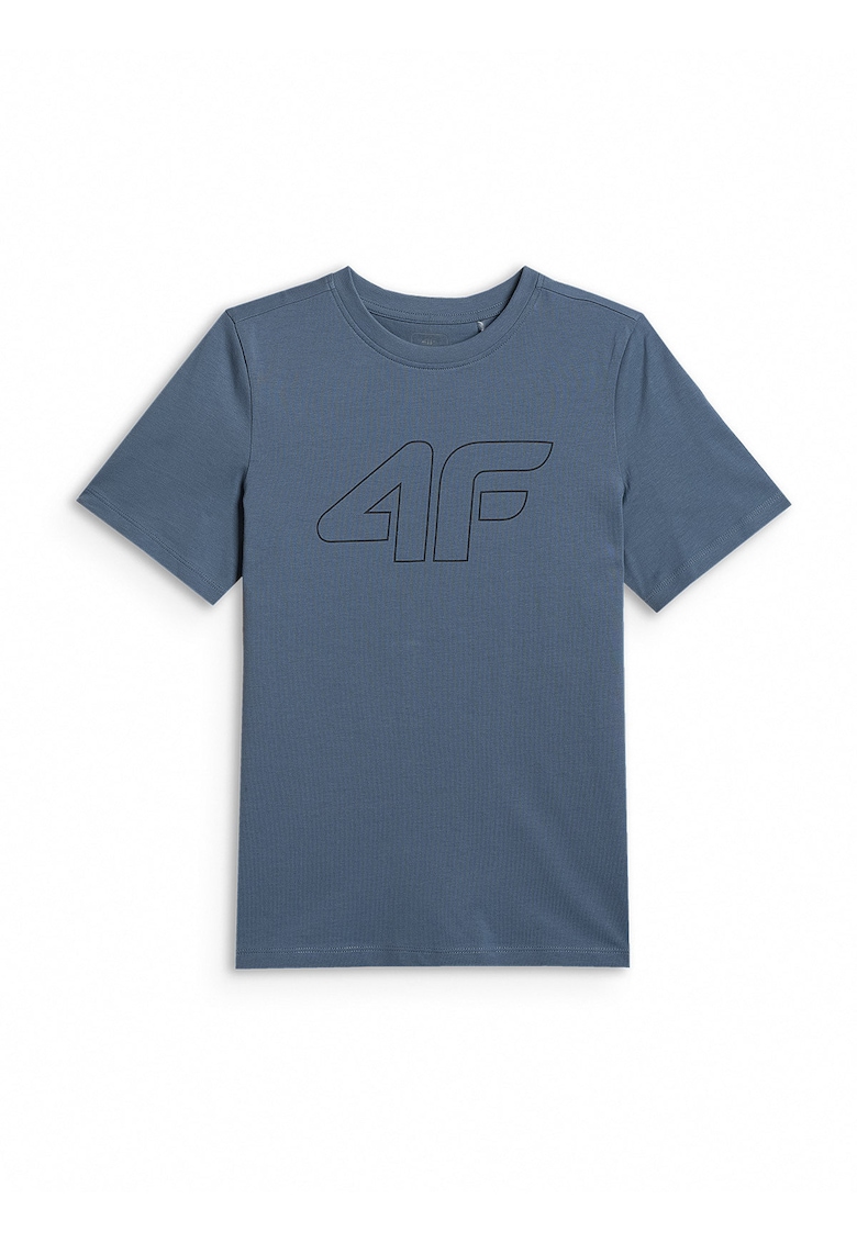 Tricou sport pentru baieti - regular - bumbac - albastru - croiala confortabila