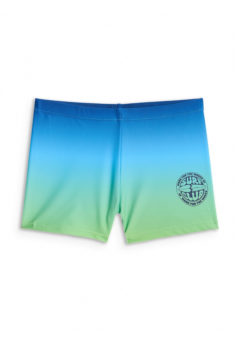 Pantaloni scurti de baie copii - uscare rapida - ajustabil - albastru/verde - poliester|elastan
