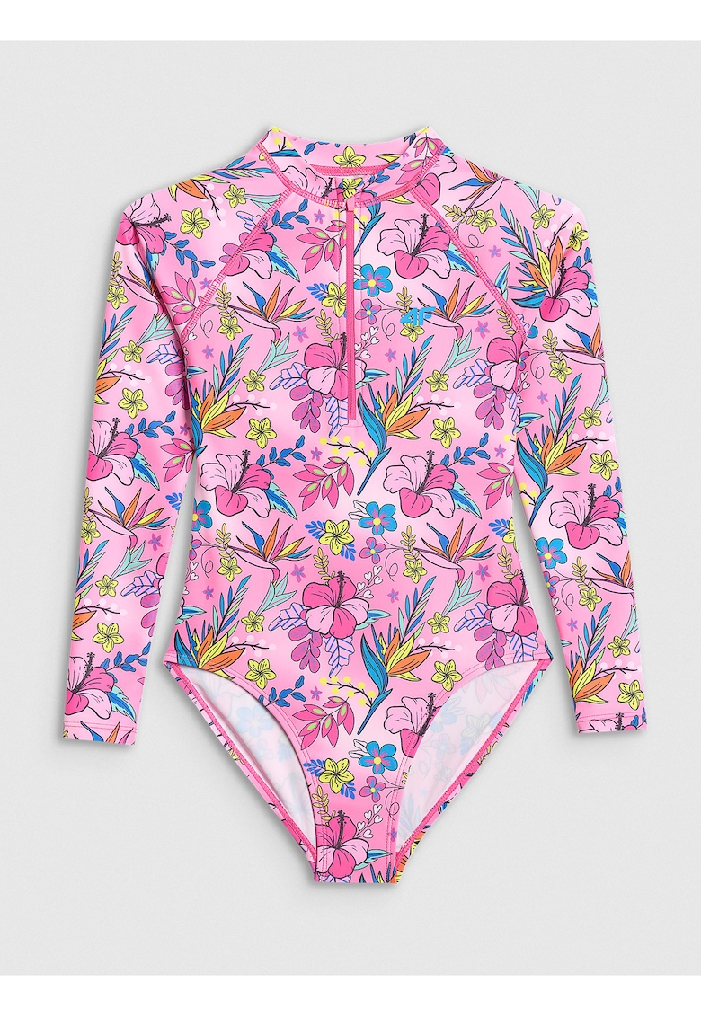 Costum de baie intreg pentru fete multicolor - protectie UV - uscare rapida - poliester-elastan