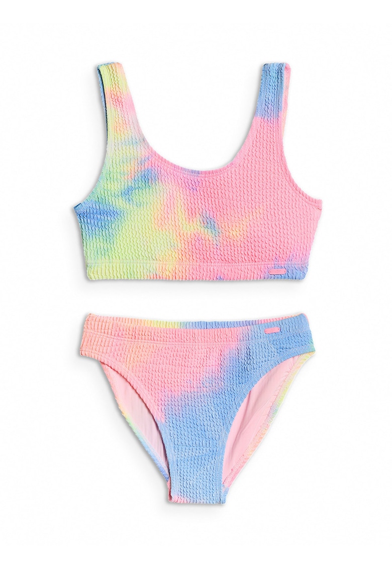 Costum de baie pentru fete doua piese - multicolor - material elastic - uscare rapida