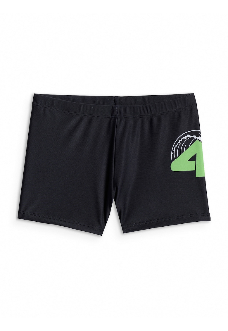 Pantaloni scurti de baie copii - uscare rapida - negru/verde - poliester|elastan