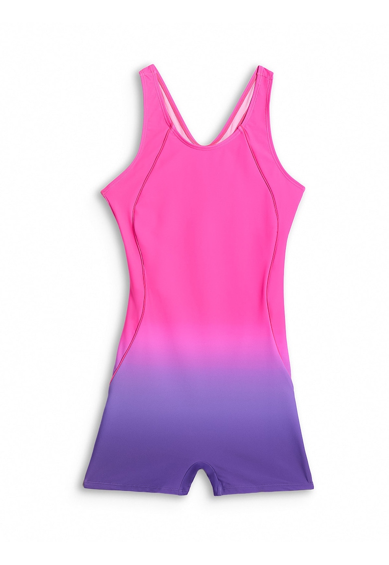 Costum de baie intreg pentru fete protectie impotriva clorului - UPF 30+ - roz|mov - poliamida|elastan