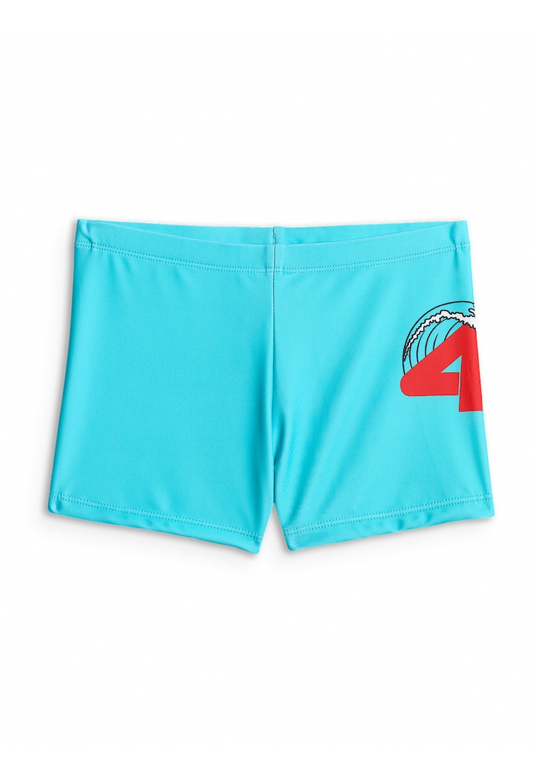 Pantaloni scurti de baie copii - uscare rapida - ajustabil - turcoaz|rosu - poliester|elastan