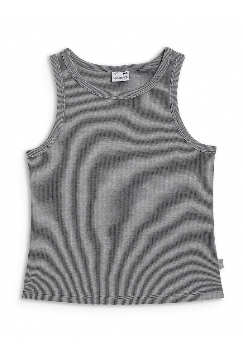 Tricou copii - fara maneci - gri - tricot reiat
