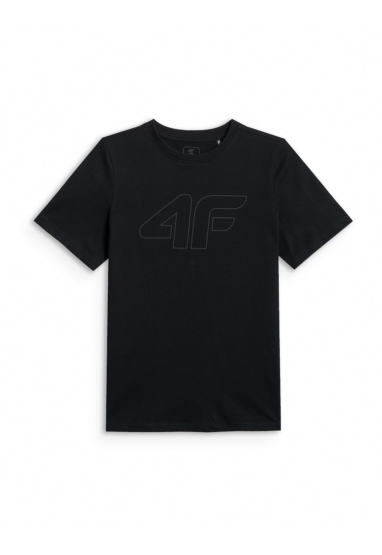 Tricou sport pentru baieti - regular - bumbac - Negru