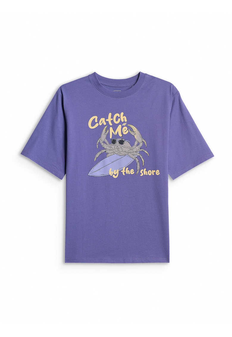 Tricou sport pentru baieti - lejer - violet - bumbac