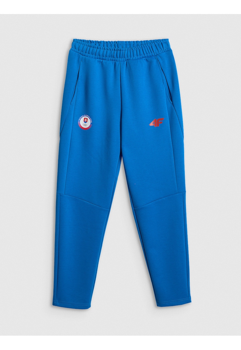 Pantaloni sport dama - jogger - albastri - tesatura tip trening - fara captuseala -