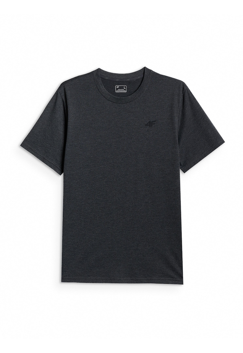 Tricou barbati regular - gri - material de grosime medie - croiala confortabila
