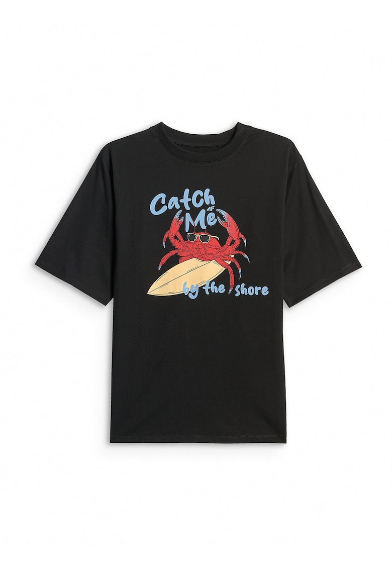 Tricou sport pentru baieti - croiala lejera - multicolor - din bumbac