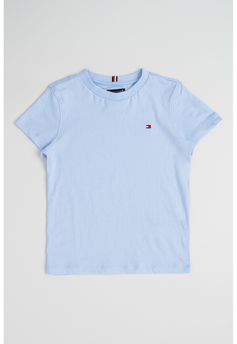 Tricou regular-fit din bumbac cu logo discret - Albastru deschis -