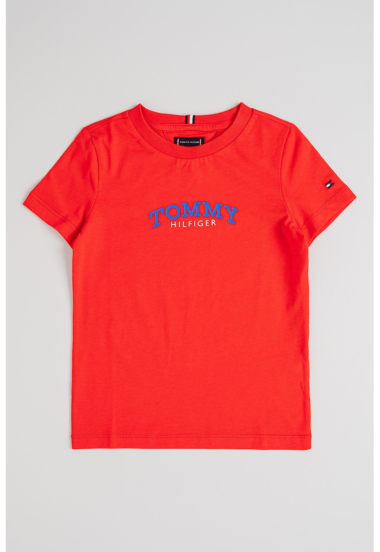 Tricou din bumbac cu imprimeu logo - Rosu vermillion