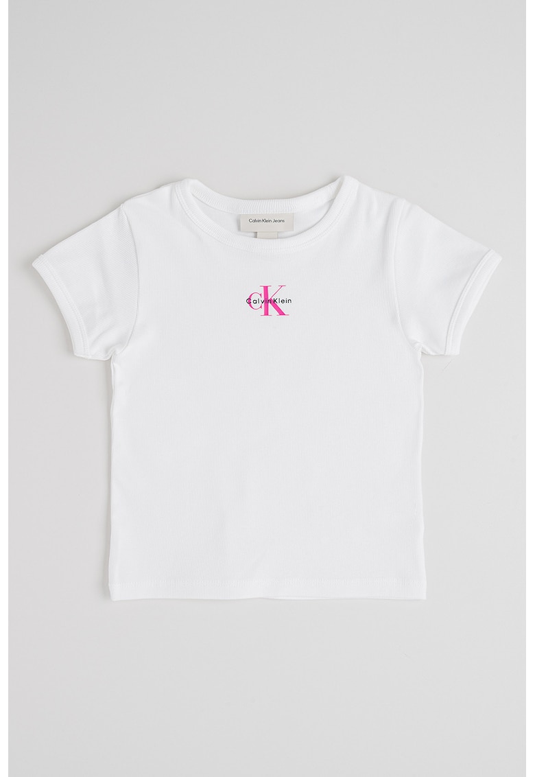 Tricou cu imprimeu logo - Alb optic