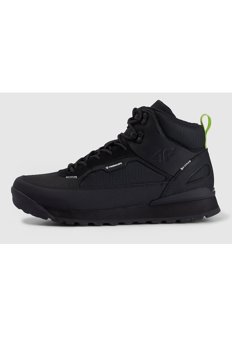 Ghete sport barbati HEX - piele intoarsa - impermeabile - negre - talpa EVA