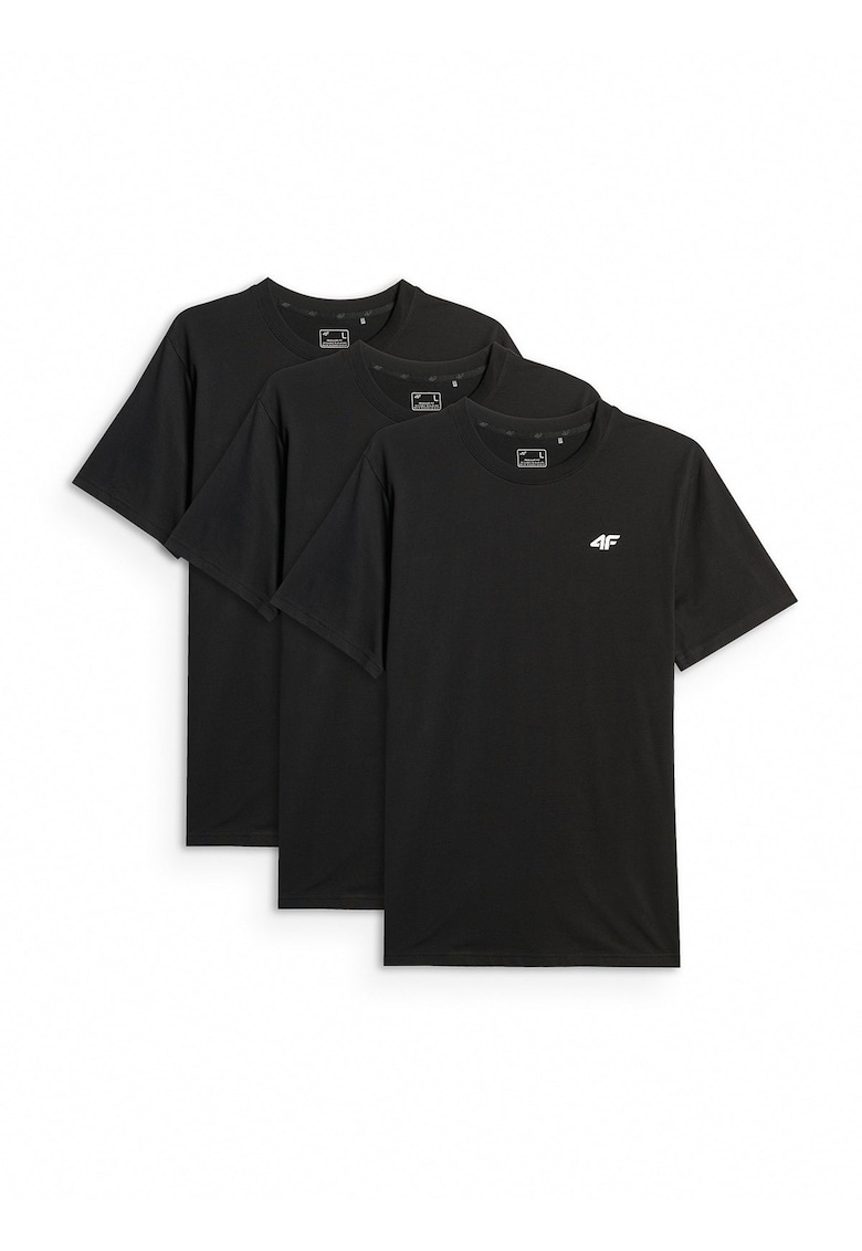 Tricouri barbati - set de 3 - regular - bumbac - negru