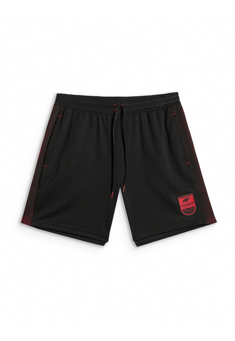 Pantaloni sport dama - sort fotbal - uscare rapida - negru - material usor