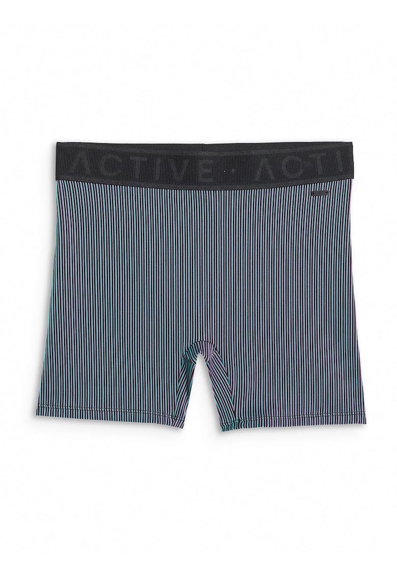 Pantaloni sport dama - colanti scurti de antrenament - multicolor - talie inalta - tesatura elastica