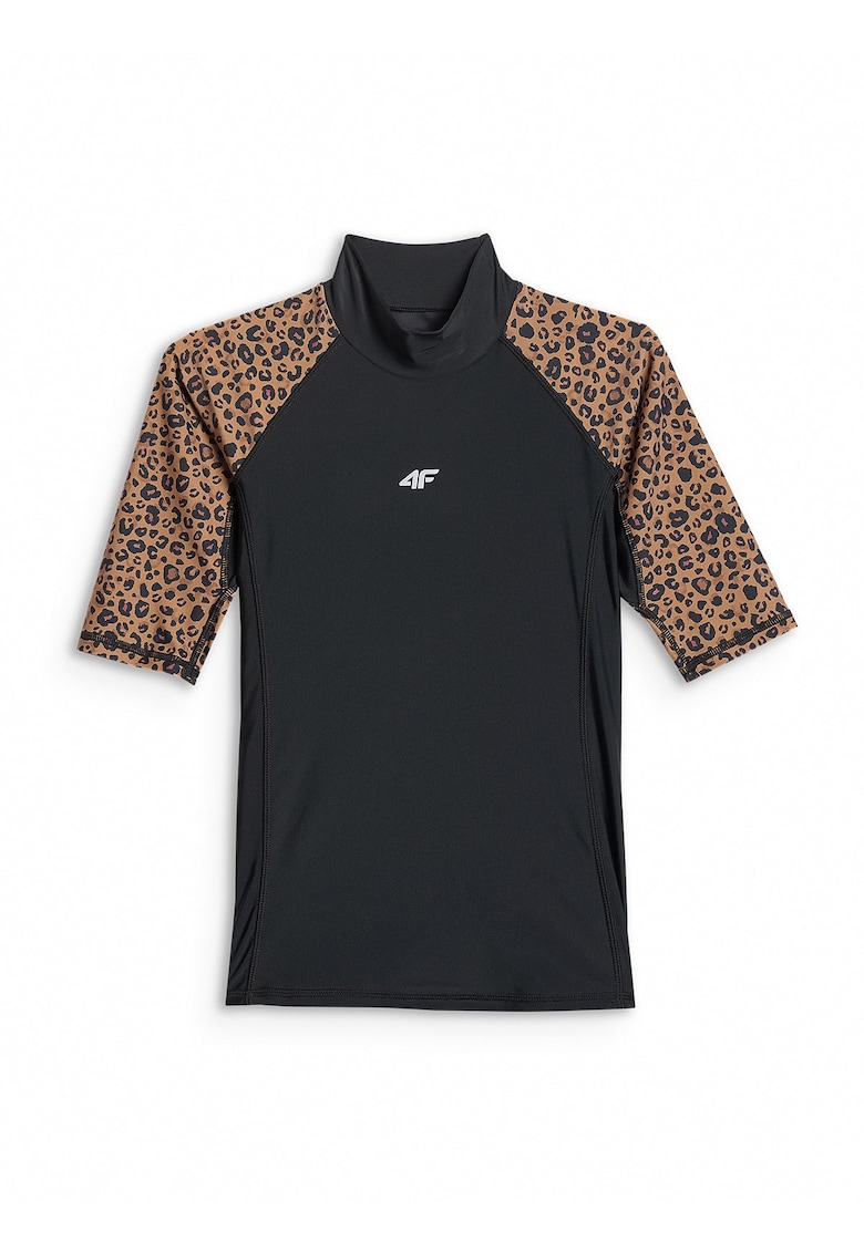 Top de inot negru - tehnologie 4FDry - protectie UPF 50+ - croiala slim