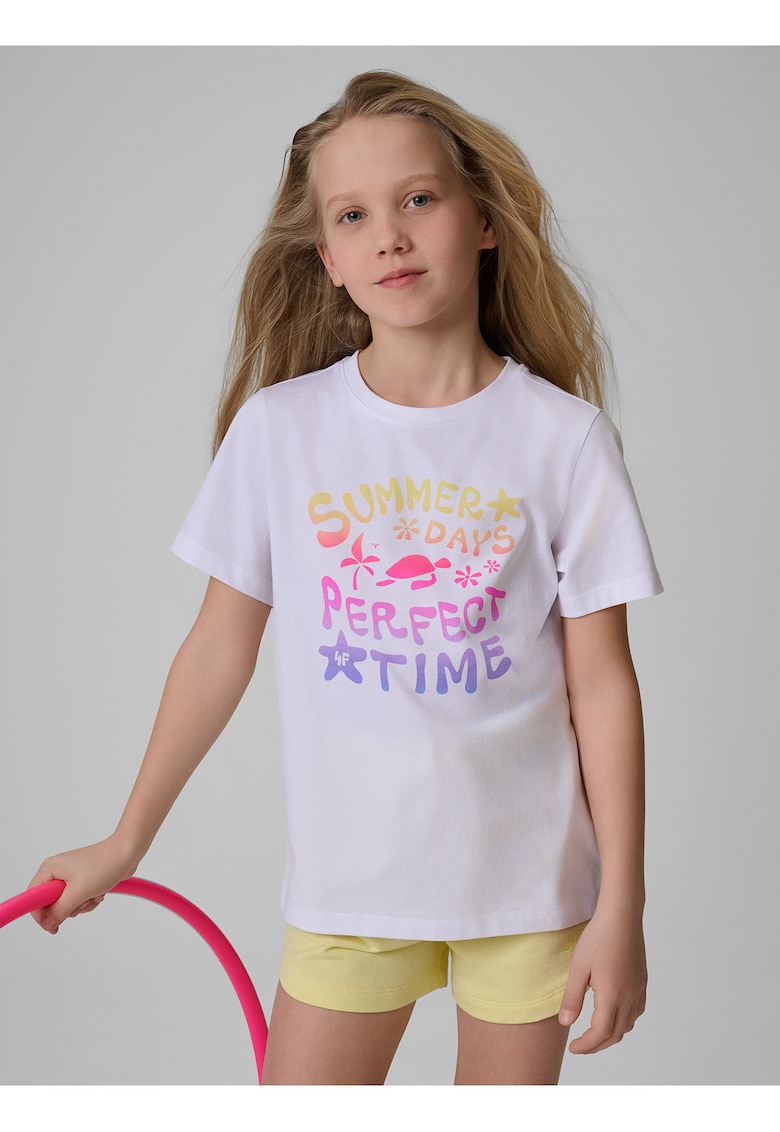Tricou sport regular - multicolor - bumbac - pentru fete