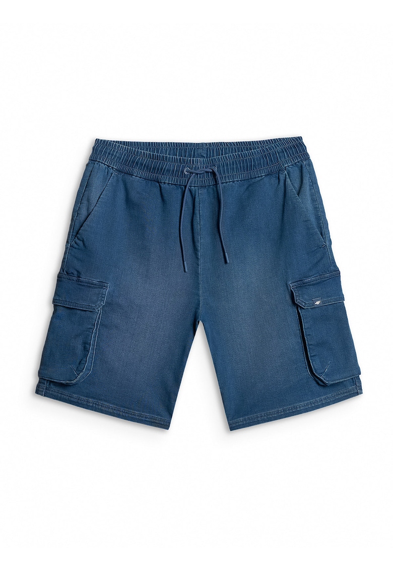 Pantaloni scurti cargo barbati denim - talie reglabila - buzunare functionale