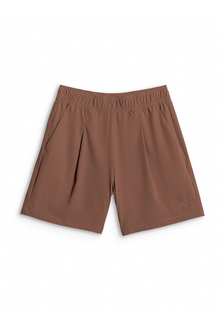 Pantaloni sport dama casual - talie inalta - elastic - maro