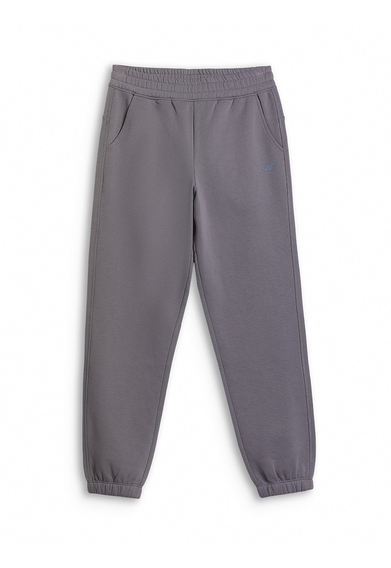 Pantaloni sport dama - jogger - confortabil - gri - tricot izolat