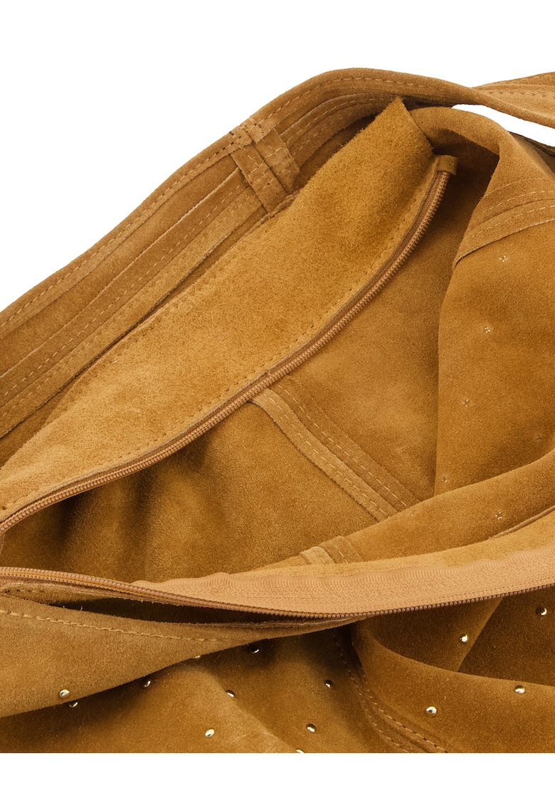 Geanta dama Hobo maro piele intoarsa 39x44x16cm
