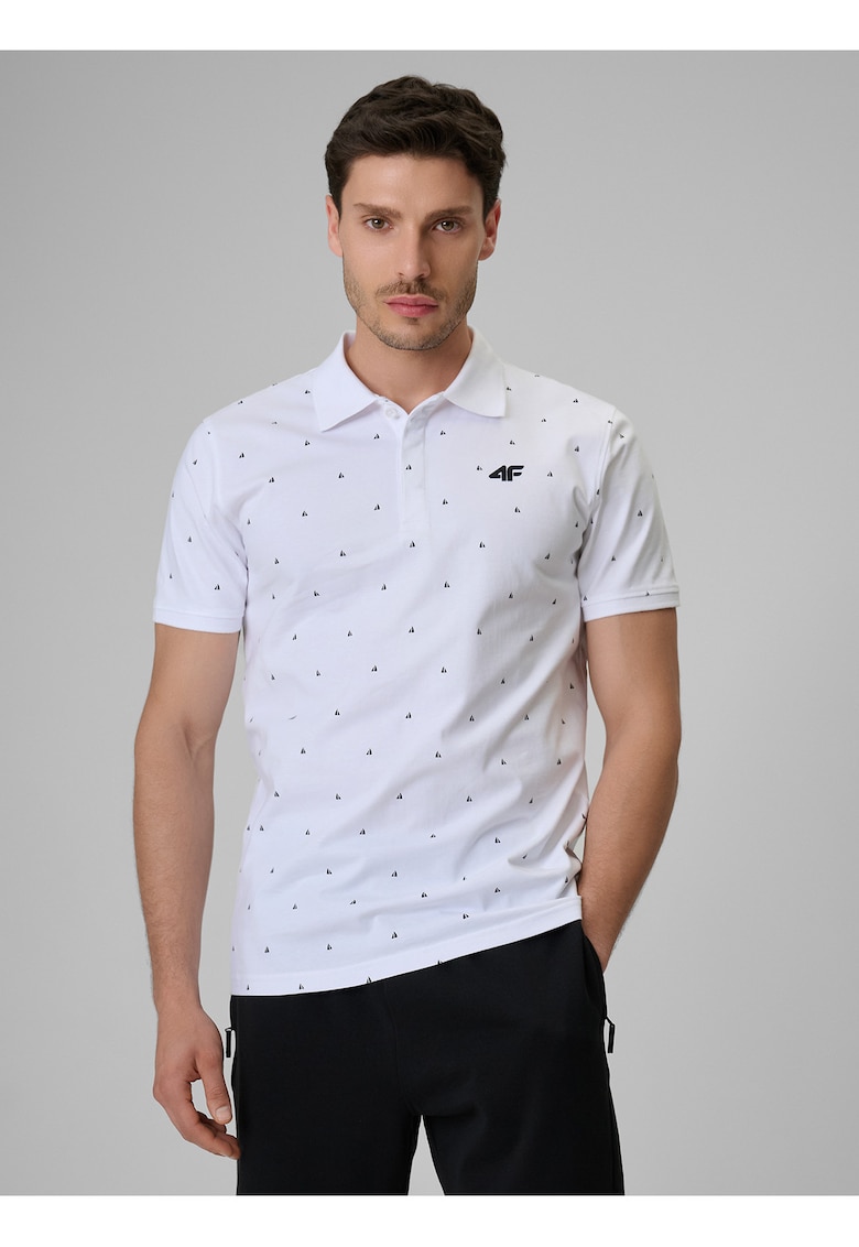 Tricou sport barbati - polo - regular - alb - bumbac