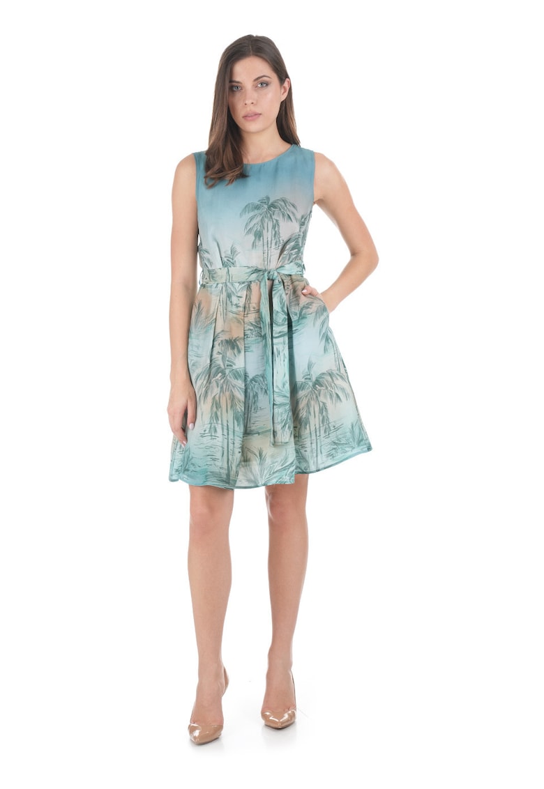 Rochie respirabila din Lyocell cu imprimeu tropical