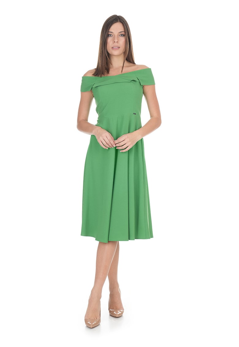 Rochie midi cu umerii goi